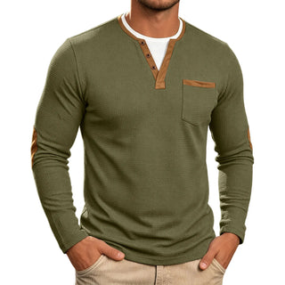 CALLUM™ | Classic Waffle-Knit Casual Long-Sleeve Shirt