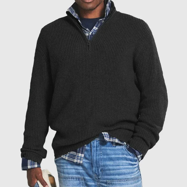 ATLAS™ | Zip-Collar Casual Knit Sweater